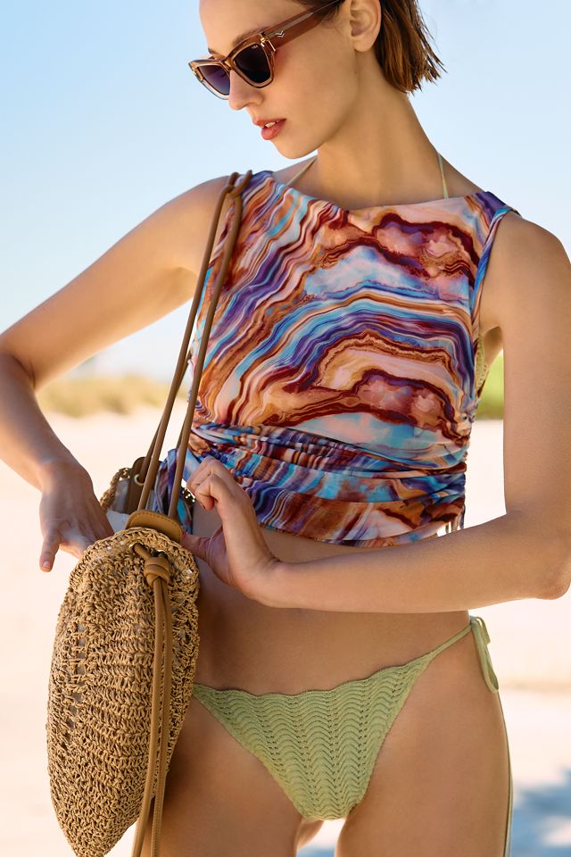 By Anthropologie Ruched Mesh Tank #4
