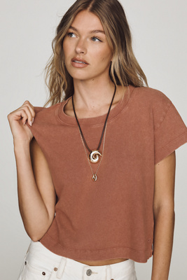 Pilcro Knit Project Billie Tee In Pink