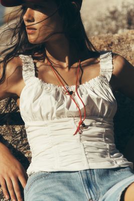 Maeve Camisole froncée Cassis