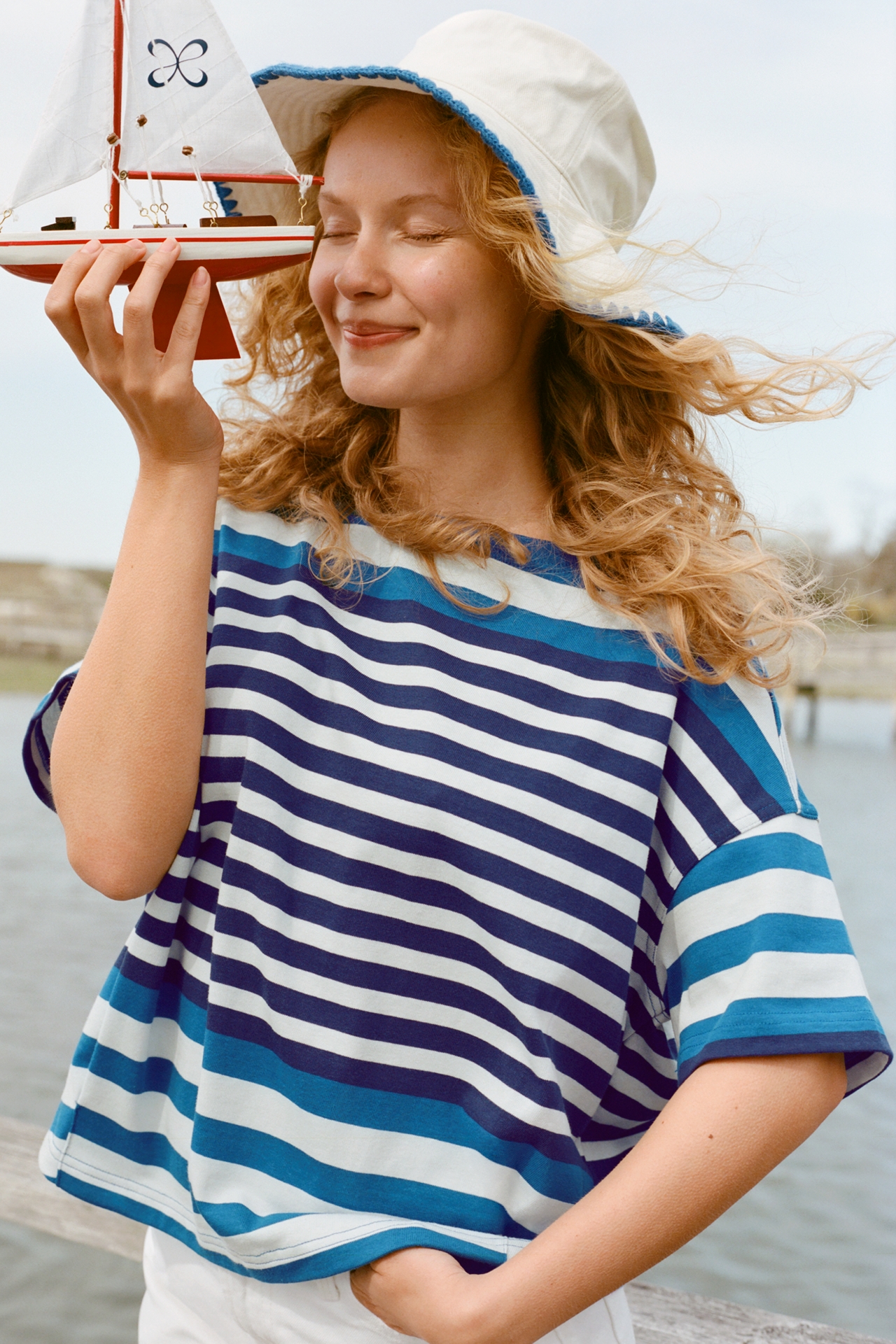 Maeve Cotton Fisherman Stripe Tee
