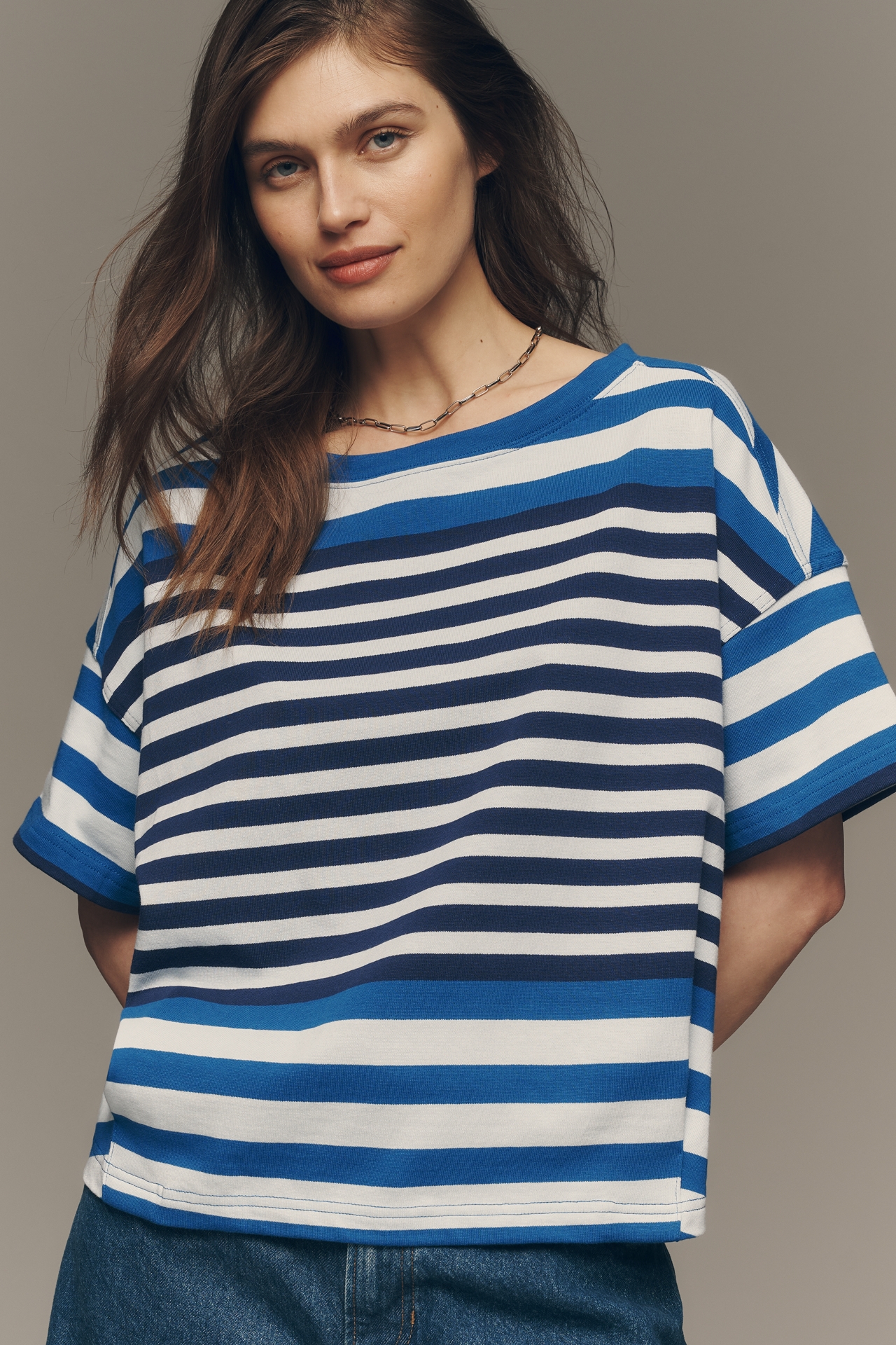 Maeve Cotton Fisherman Stripe Tee