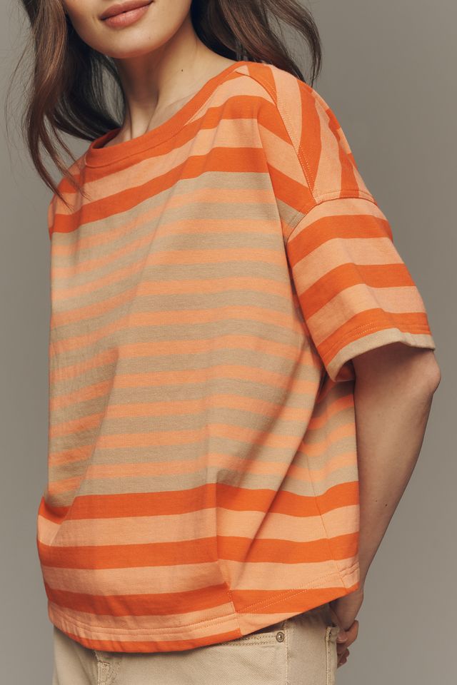 Maeve Cotton Fisherman Stripe Tee #1