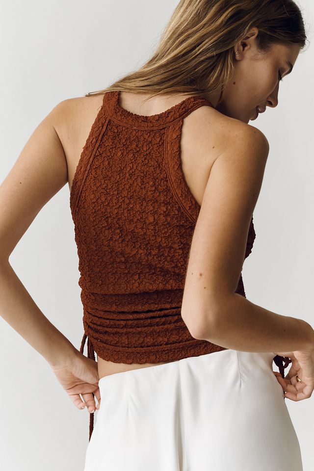 By Anthropologie Camiseta sin Mangas con Cuello Alto y Fruncido #2