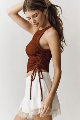 Canotta a Collo Alto Arricciata By Anthropologie