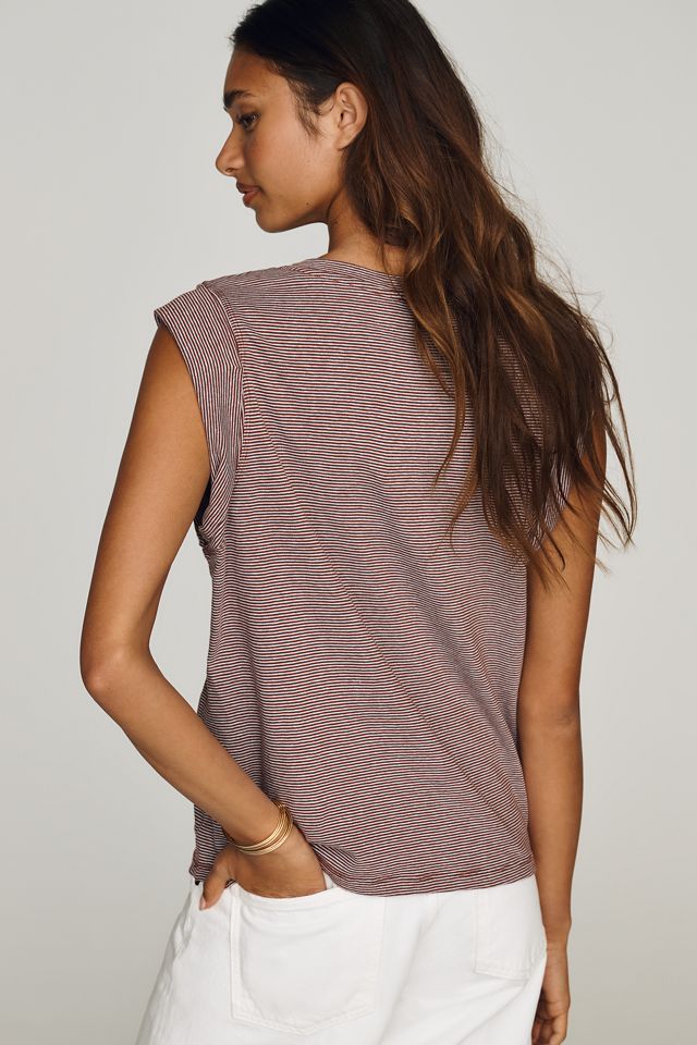 By Anthropologie Cotton Linen Wedge Tee #3
