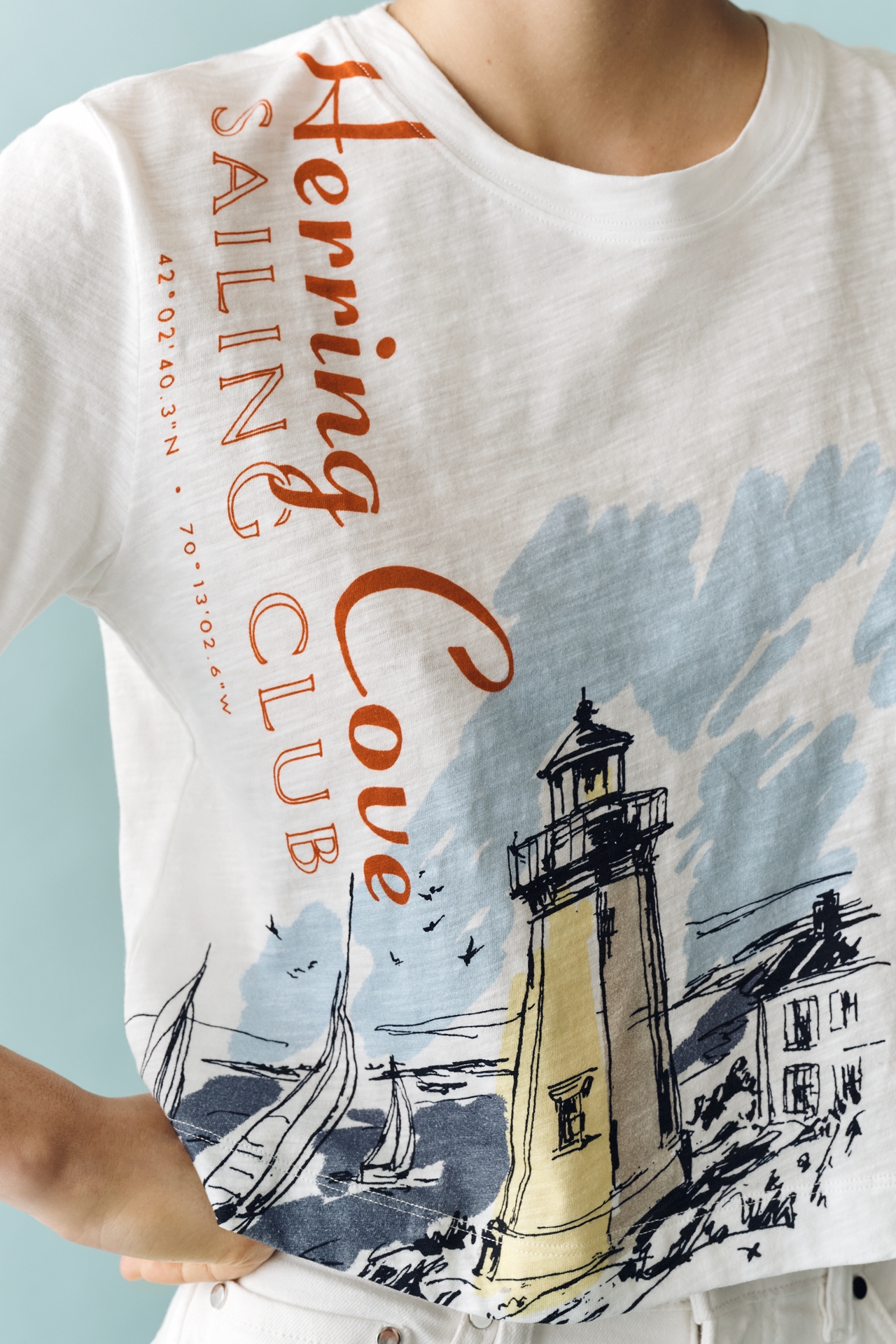 Corey Short-Sleeve Boxy Tee by Maeve