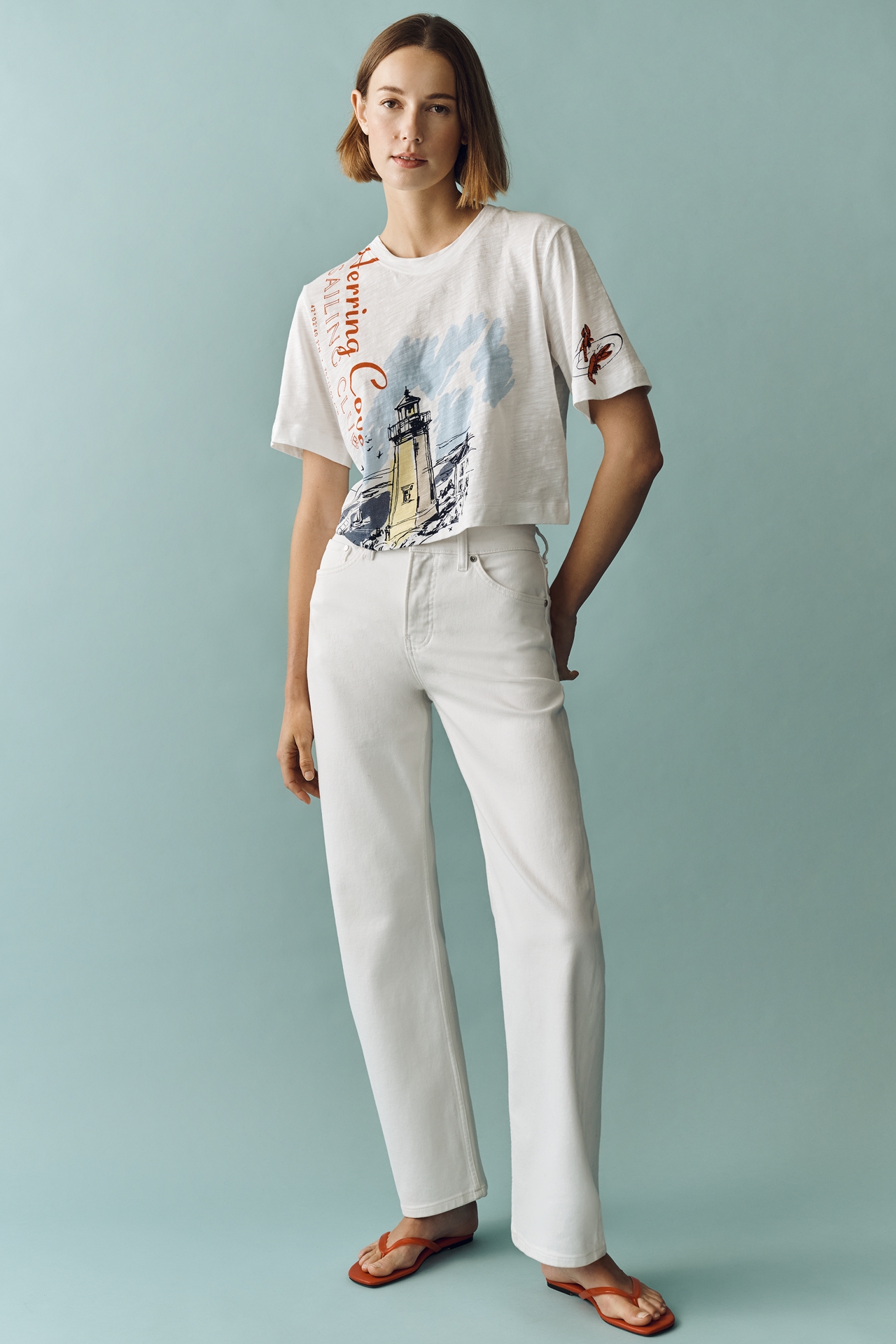 Corey Short-Sleeve Boxy Tee by Maeve