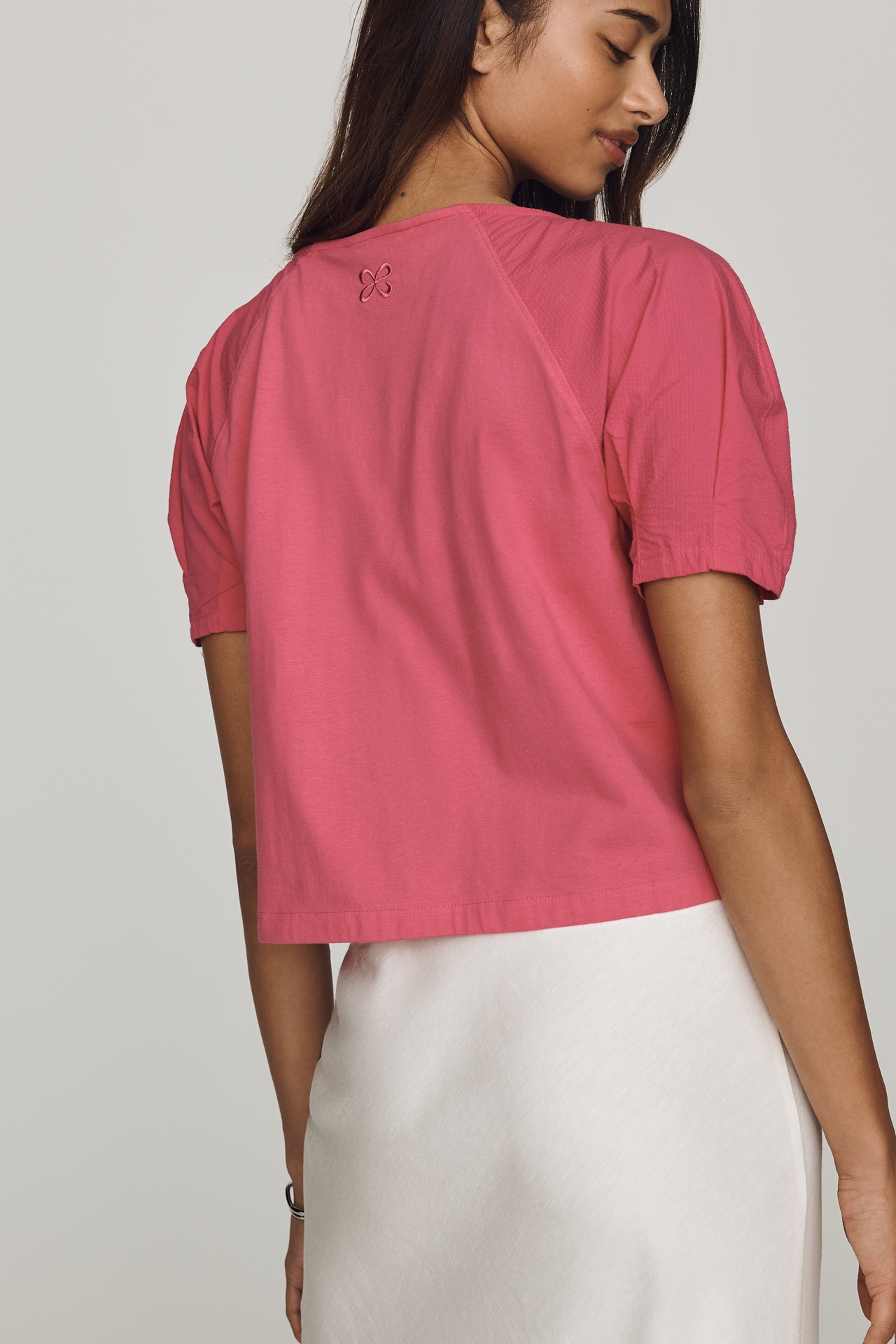 Maeve Cotton Puff-Sleeve Top