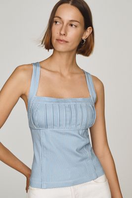 By Anthropologie Pleated Apron Top