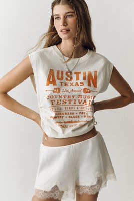 Pilcro 100% Cotton Cinched Muscle Tee