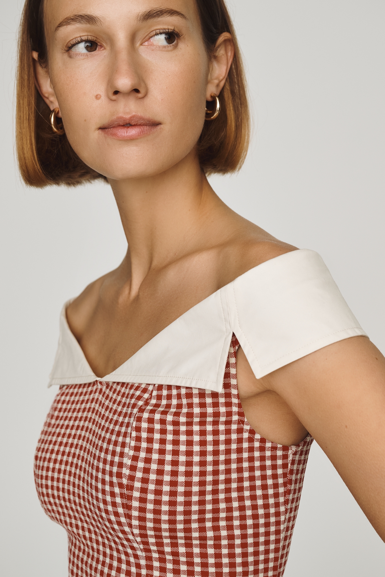 Maeve Off-Shoulder Collared Top
