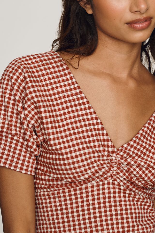 Maeve Gingham Short-Sleeve Blouse #2