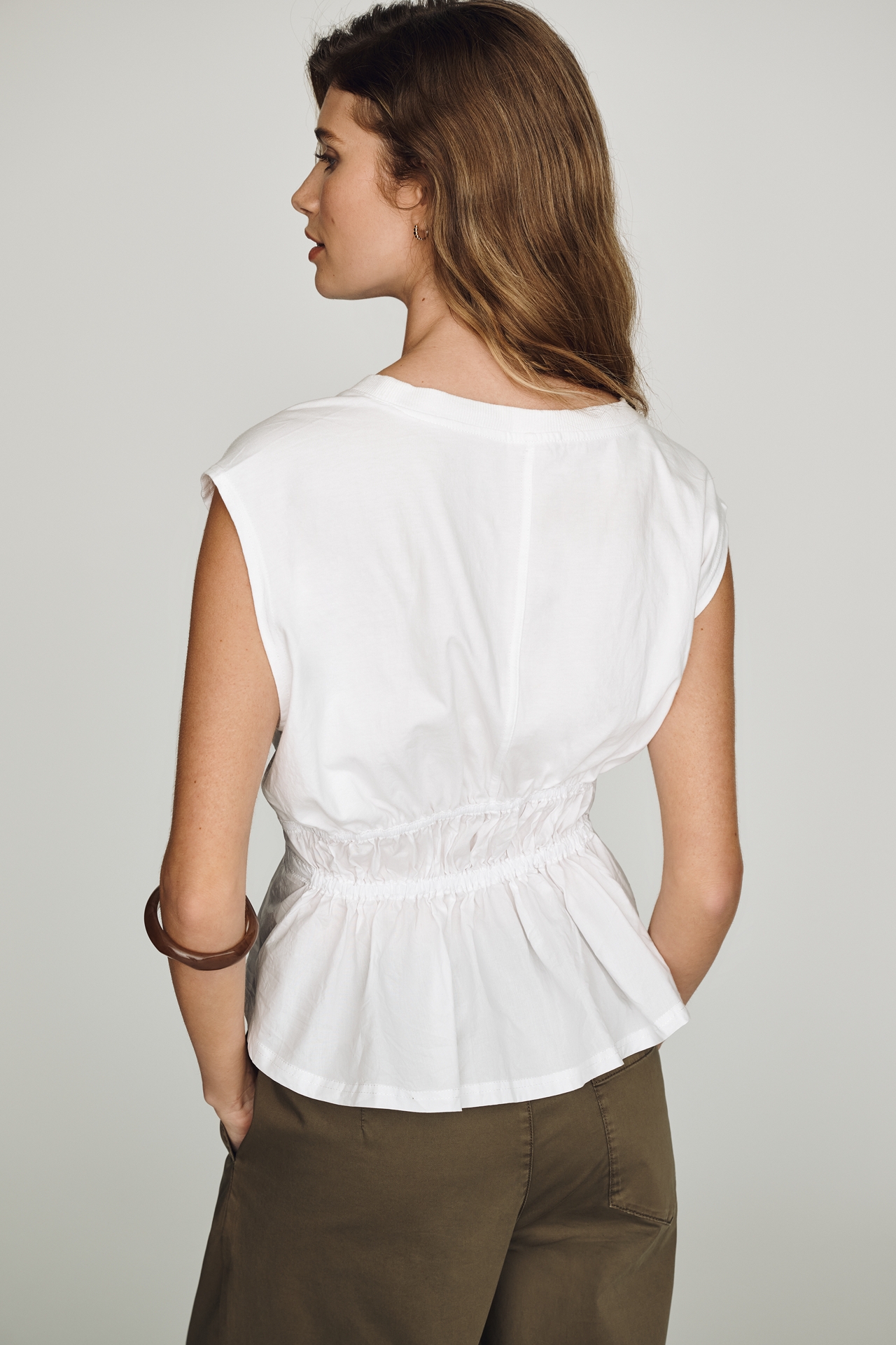 Pilcro Cotton Waisted Muscle Tee