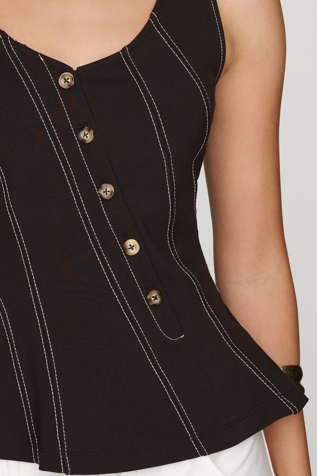 By Anthropologie Asymmetrical Peplum Vest #1