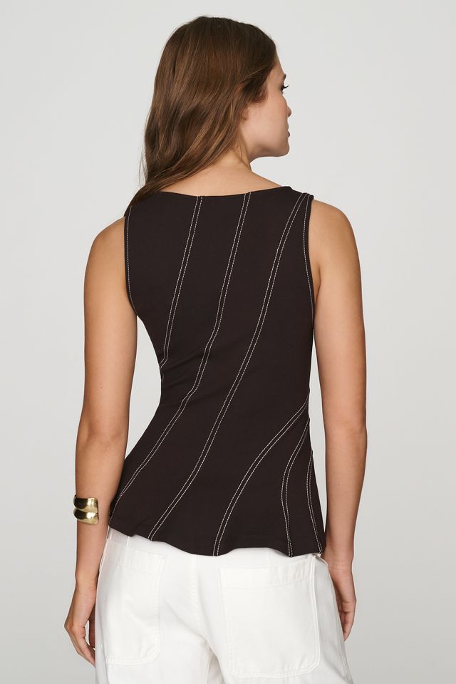 By Anthropologie Asymmetrical Peplum Vest #2