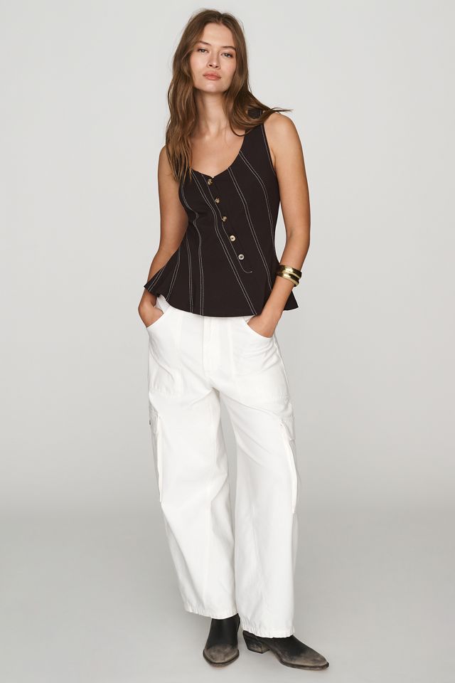 By Anthropologie Asymmetrical Peplum Vest #3