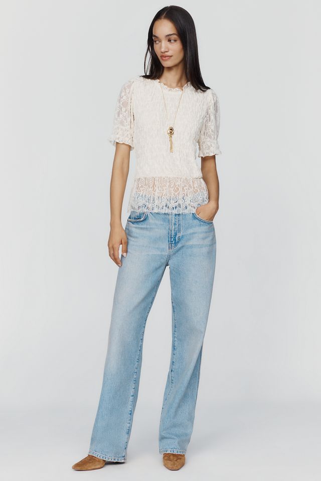 By Anthropologie Spitzen-Schößchen-Top #3
