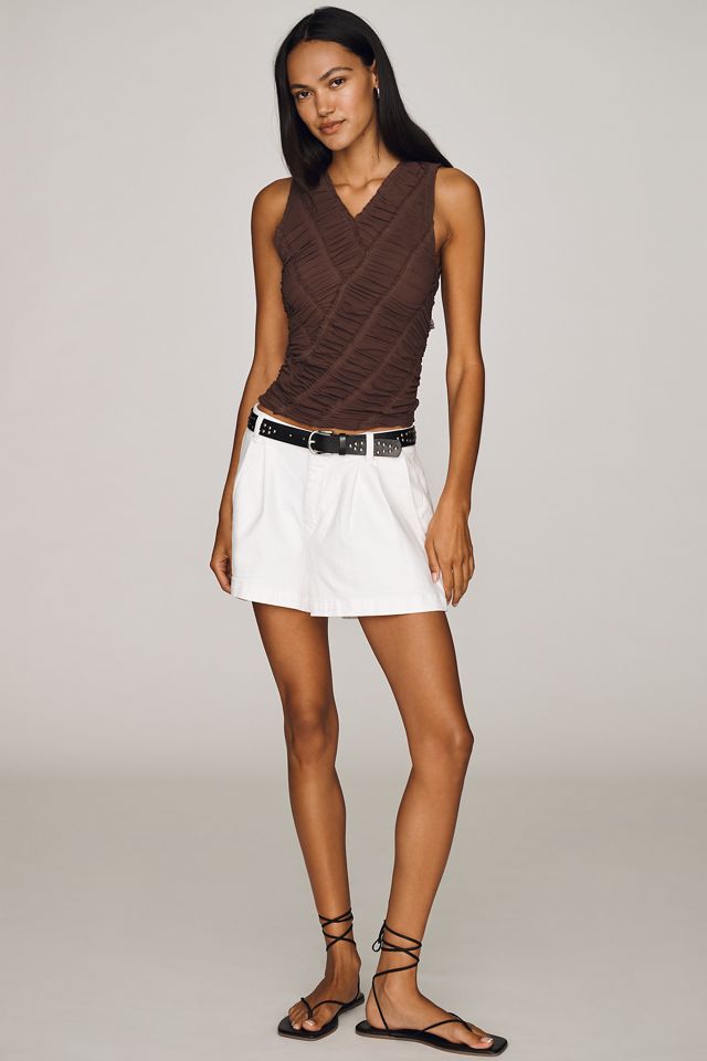 Pilcro Ruched Mesh Tank #1