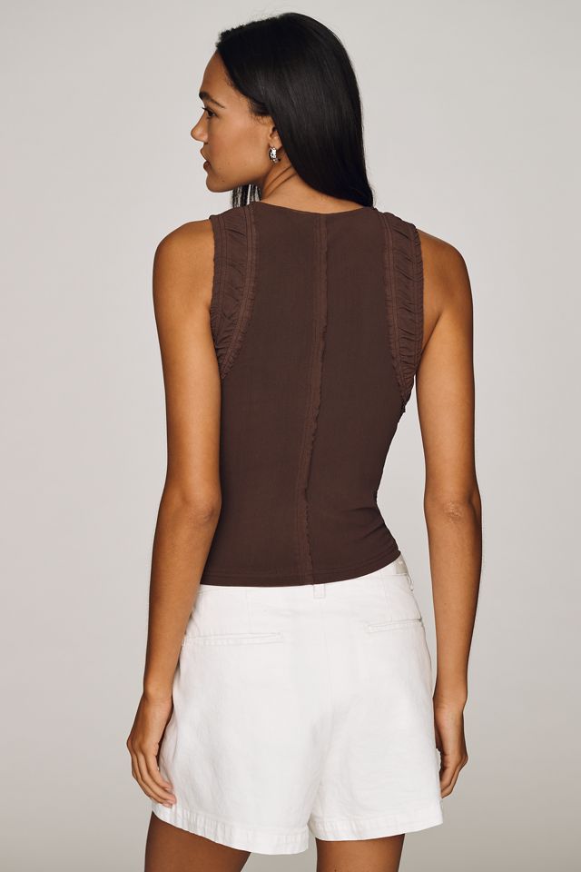 Pilcro Ruched Mesh Tank #2