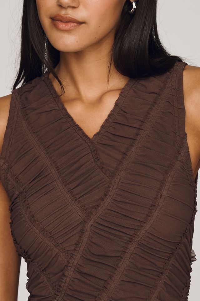 Pilcro Ruched Mesh Tank #3