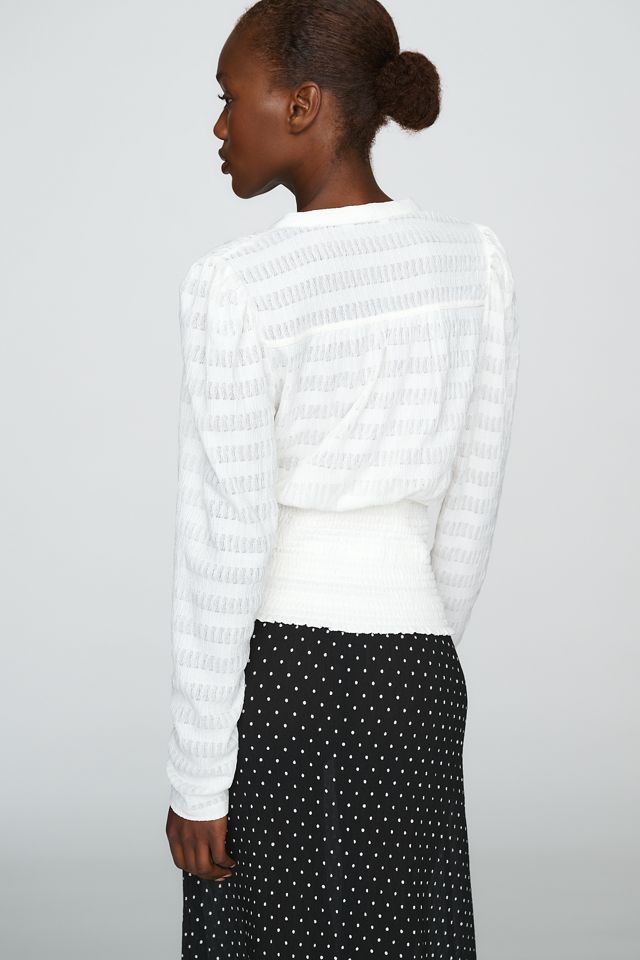 Maeve Market Day Shirred Long-Sleeve Top #1