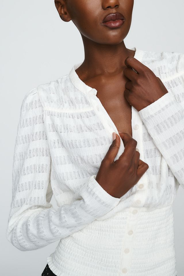 Maeve Market Day Shirred Long-Sleeve Top #3