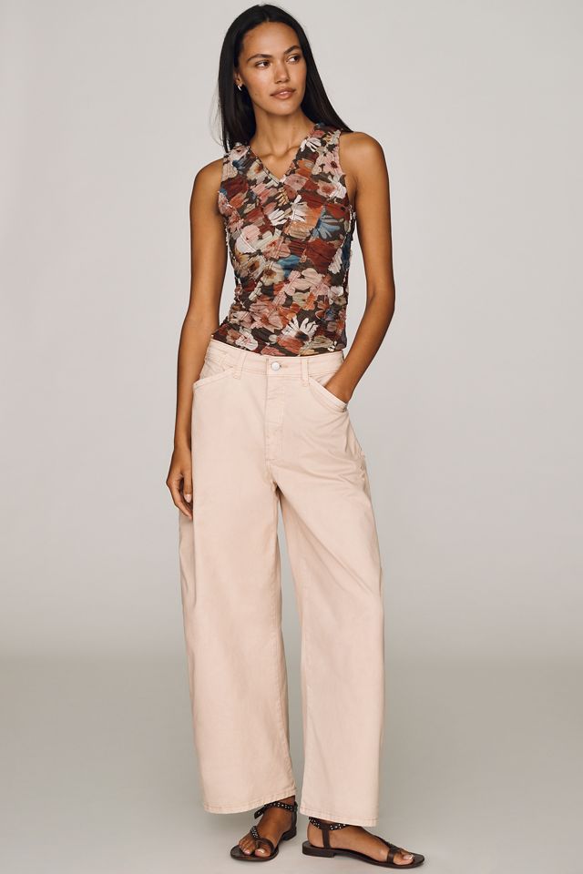 Pilcro x Kayla Plosz Antiel V-Neck Ruched Tee #1
