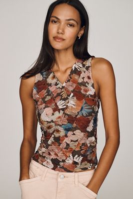 Pilcro x Kayla Plosz Antiel V-Neck Ruched Tee