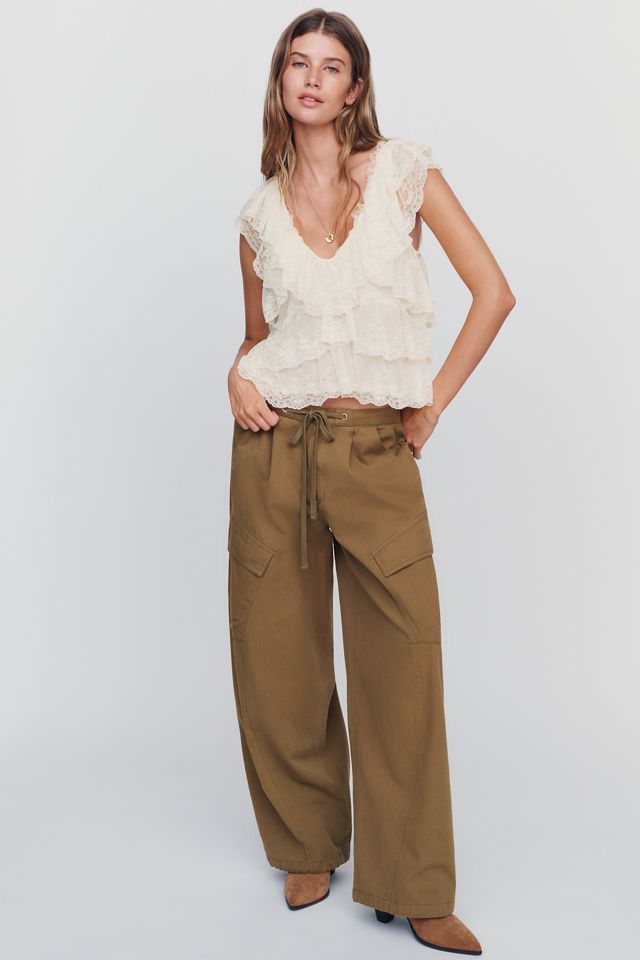 By Anthropologie Tiered Lace Top #3