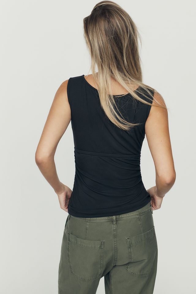 Maeve Ruched Boat-Neck Tank #1