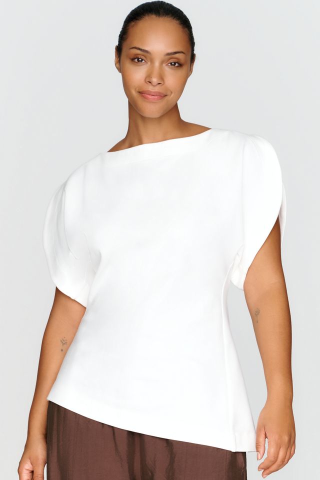 Maeve Structured Puff Sleeve Top #4