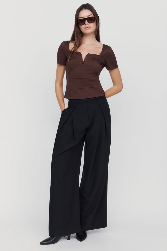 By Anthropologie Notched Square Neck Top #3