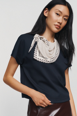 Maeve Silken Scarf Tee by Anthropologie