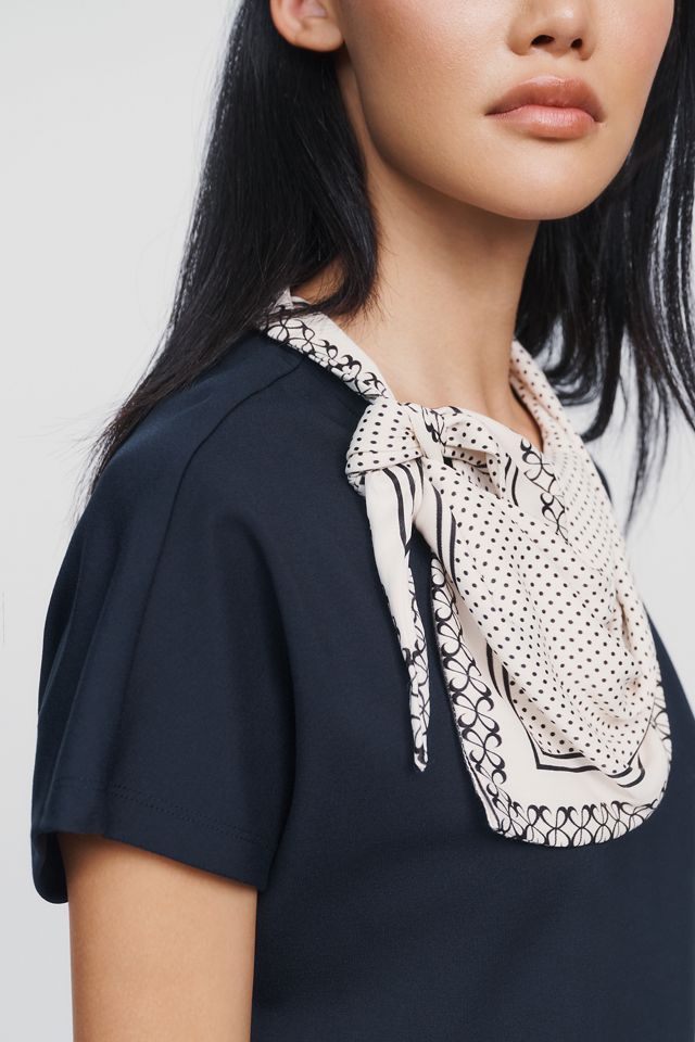 T-Shirt con Sciarpa in Seta Maeve #3