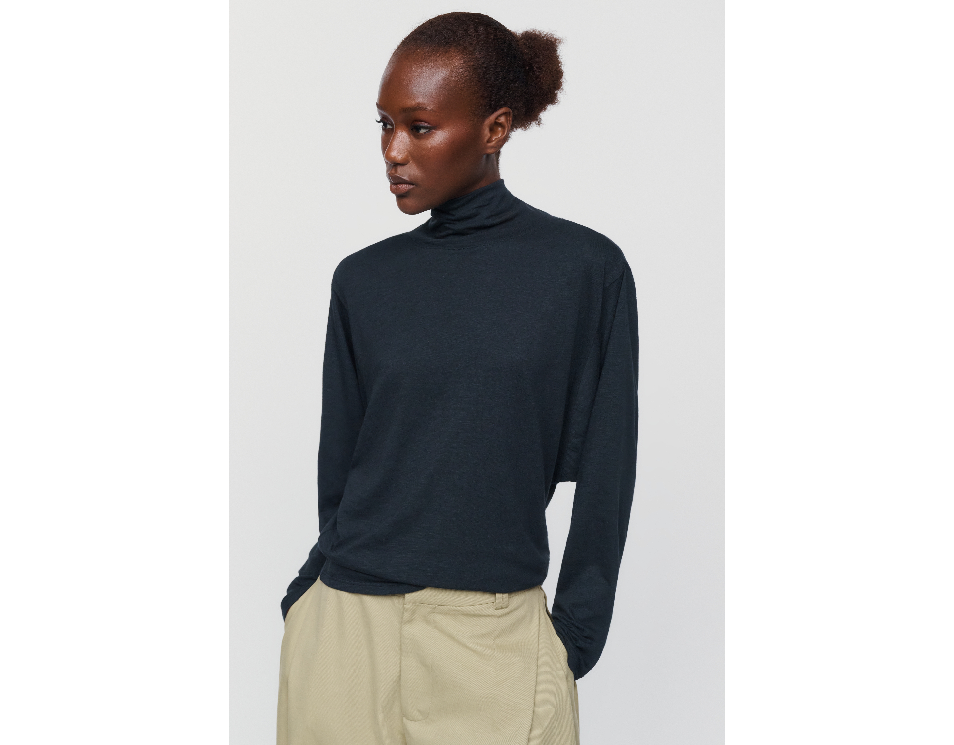 By Anthropologie Cotton Modal Turtleneck