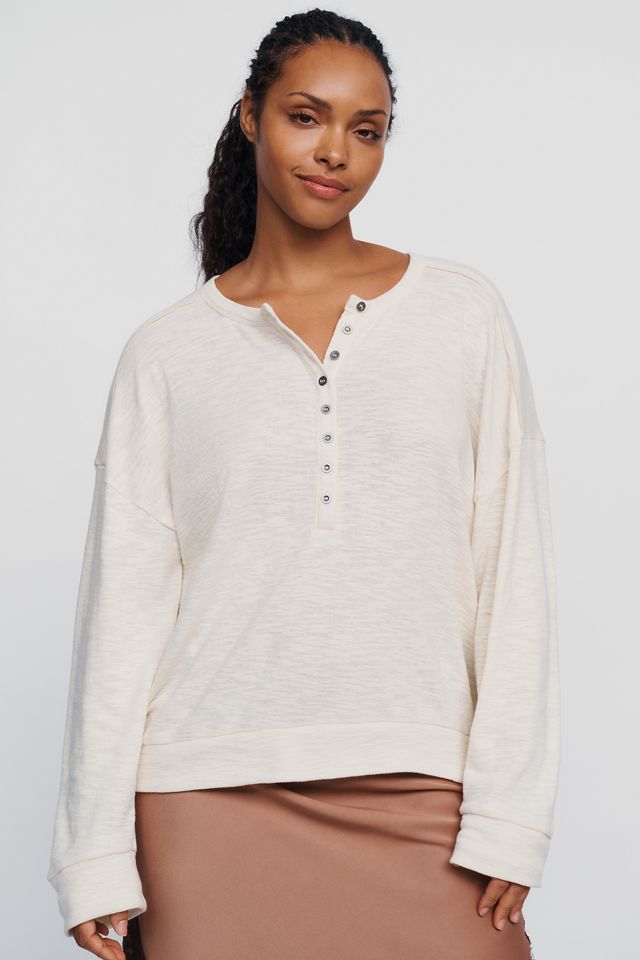 Pilcro 100% Cotton Slub Henley Top #6