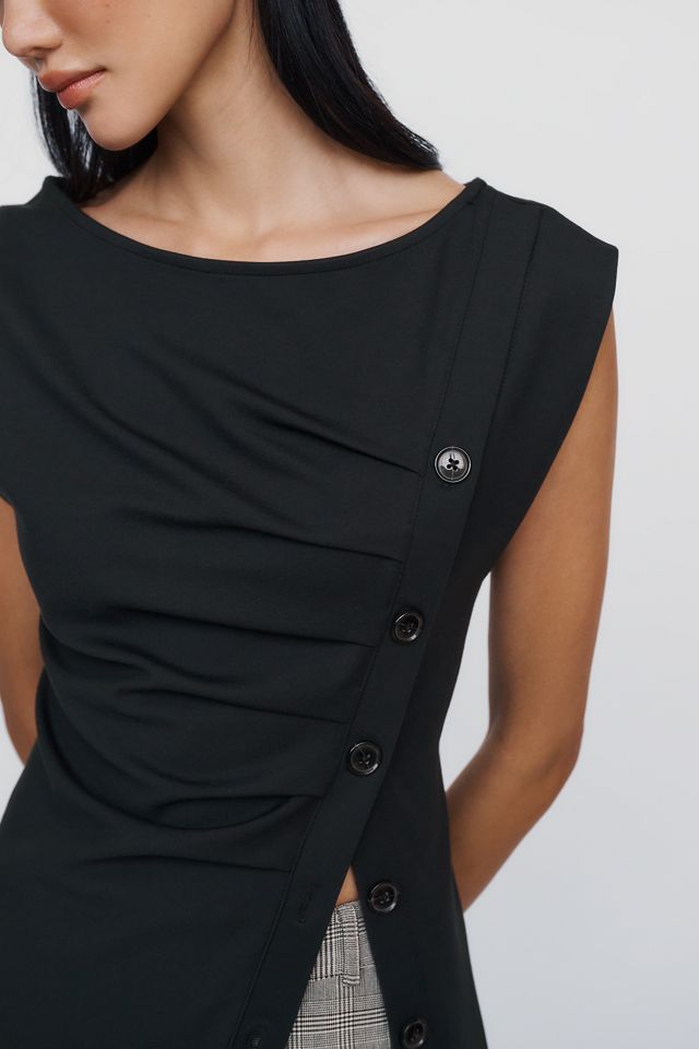 Maeve Asymmetrical Buttondown Top #1