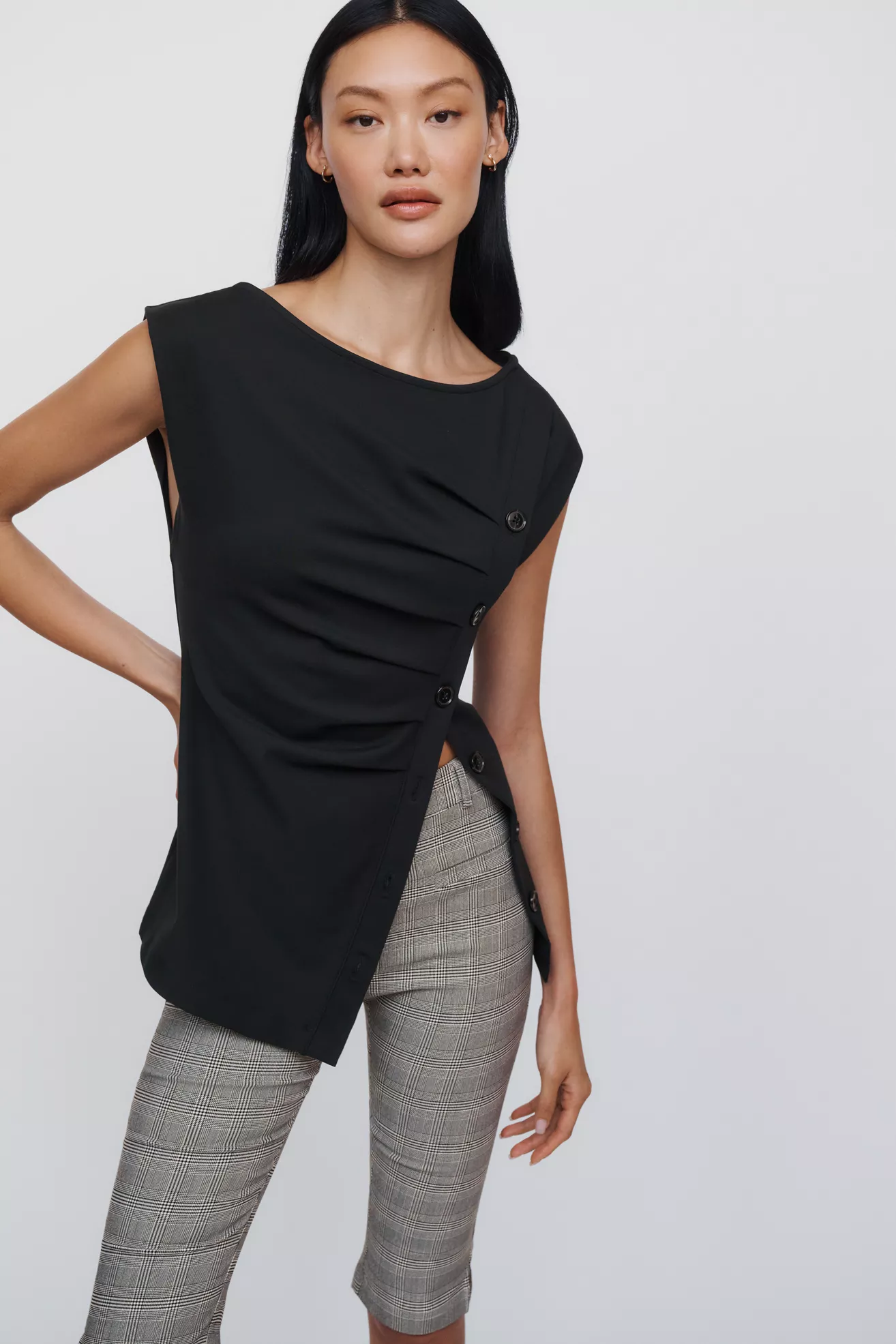 Maeve Asymmetrical Buttondown Top