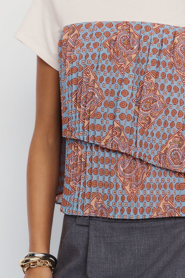 Maeve Pleated Twofer Tee #2