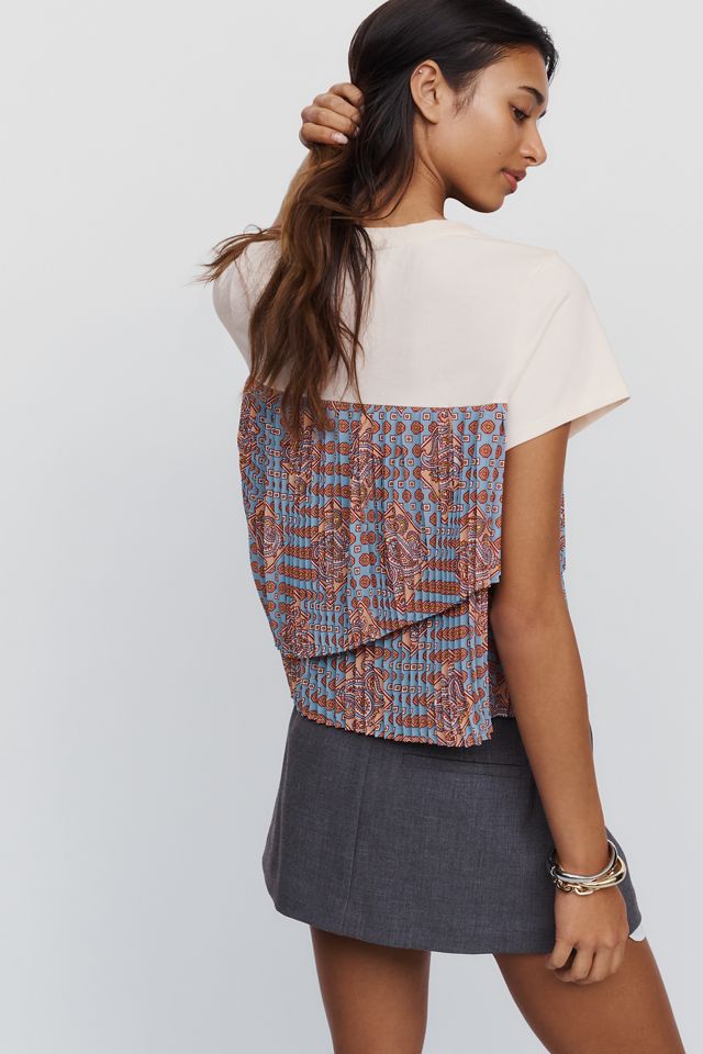 Maeve Pleated Twofer Tee #3