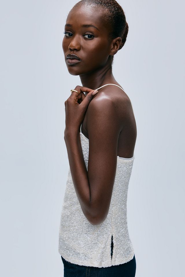 Maeve Sequin Square Neck Cami #1