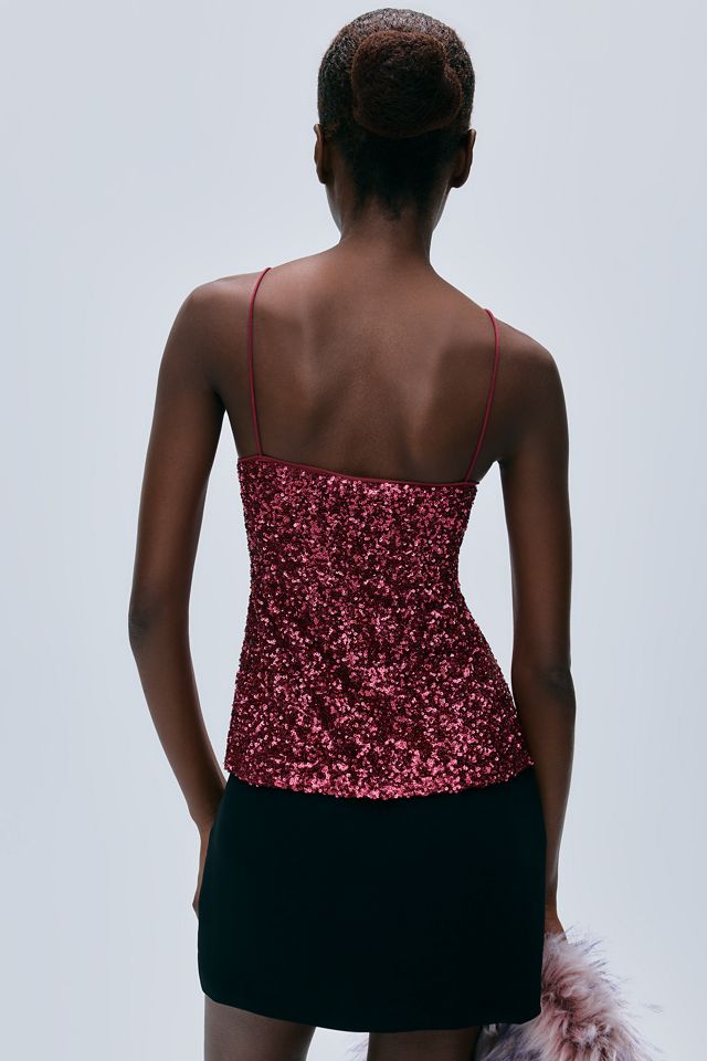 Maeve Sequined Square Neck Cami #1