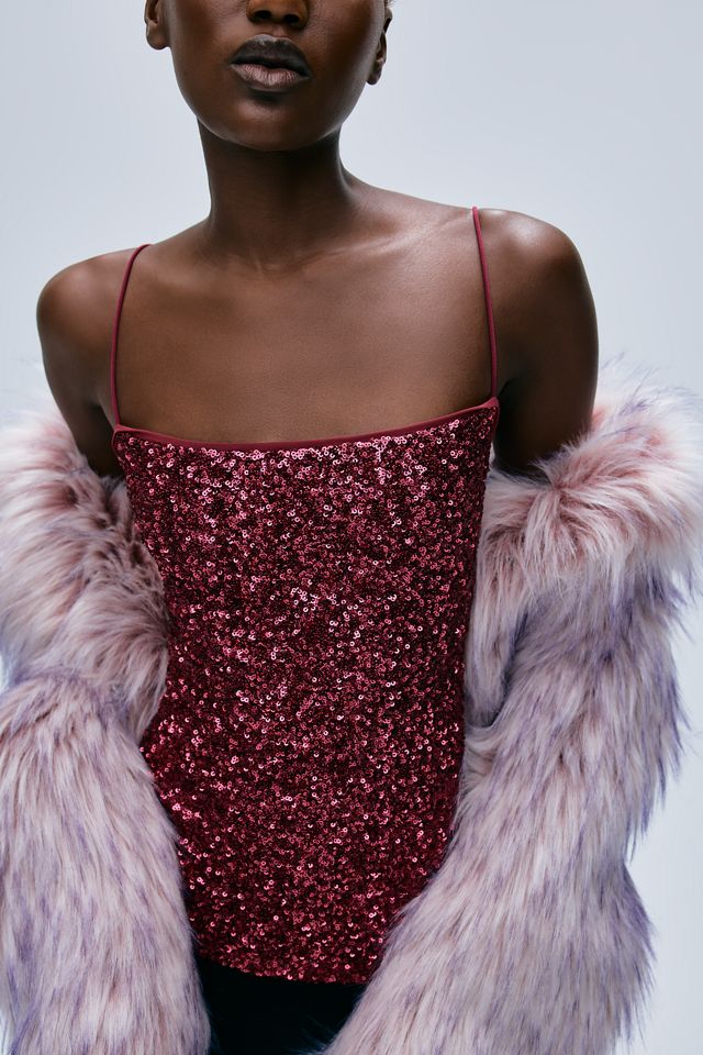 Maeve Sequined Square Neck Cami #2