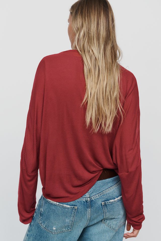 By Anthropologie Featherweight Cashmere Blend Ribbed Top #1