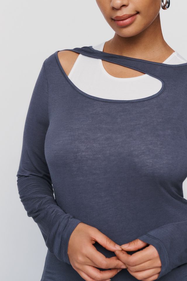 By Anthropologie Cashmere Blend Layered Cutout Top #5