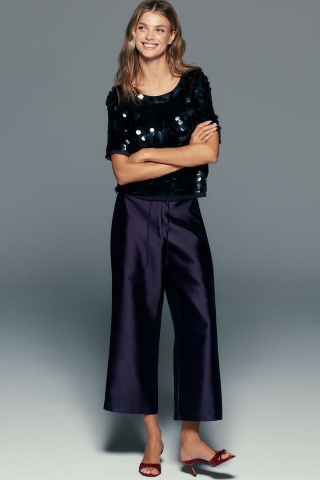 Maeve Sequined Boxy Tee #1