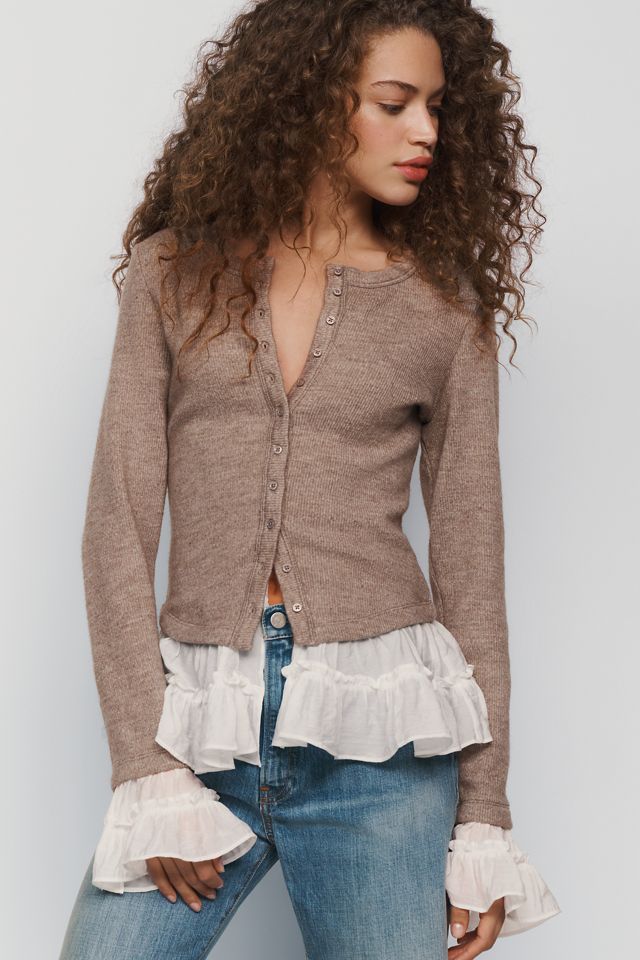 Cárdigan Twofer con Volantes By Anthropologie #3