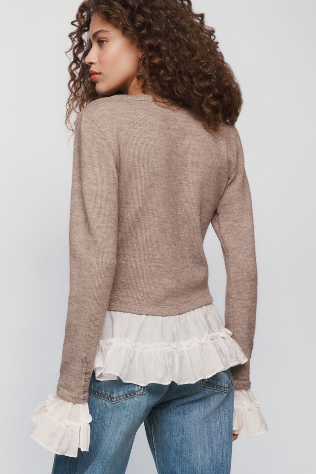 Cárdigan Twofer con Volantes By Anthropologie #4