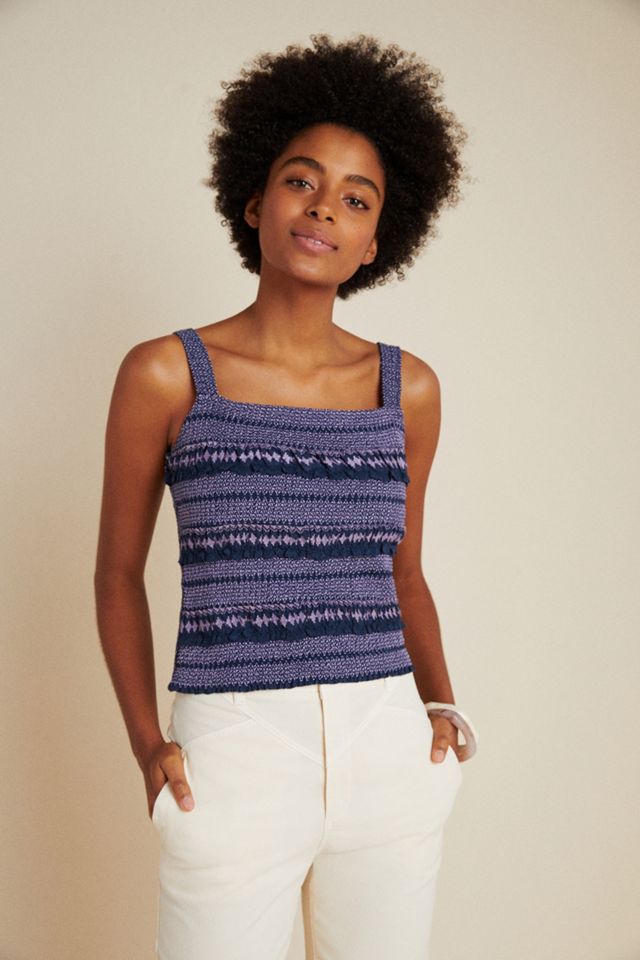 Smocked Embroidered Tank #3