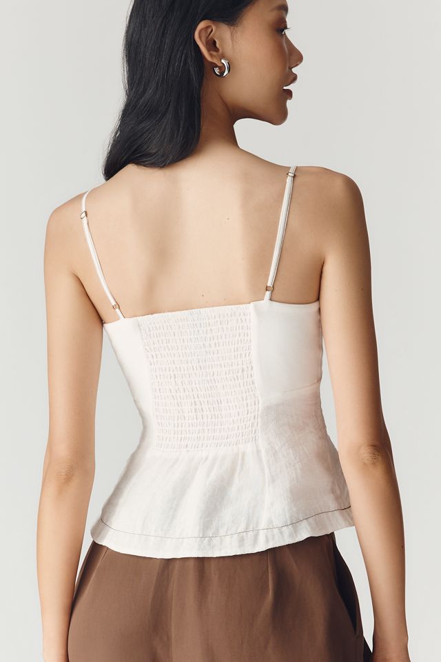 By Anthropologie V-Neck Waisted Peplum Tank | Anthropologie